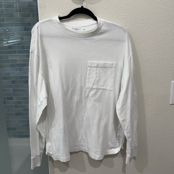 Abercrombie White Men's Long Sleeve Shirt - Picture 1 of 2